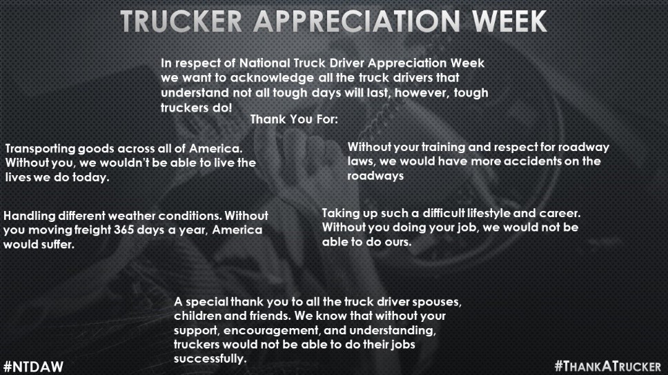 National Truck Driver Appreciation Week September 9 15 2018 national-truck-driver-appreciation-week-september-9-15-2018